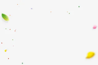 飞舞绿叶圆球免抠