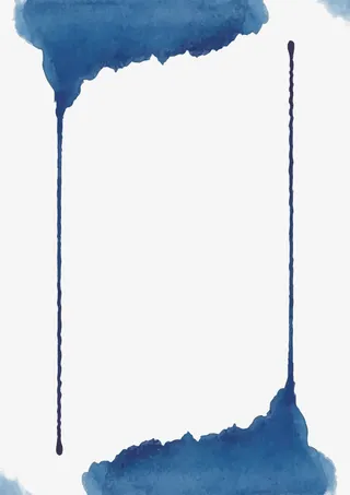 矢量水彩边框免抠