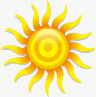 矢量创意金太阳图免抠