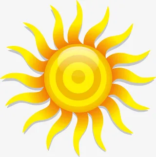 矢量创意金太阳图免抠