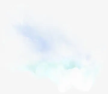 蓝色飘散朦胧春日免抠