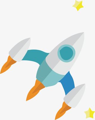 蓝色飞船免抠