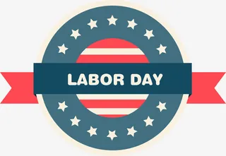 矢量美国国旗标签免抠