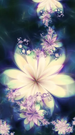 炫彩紫色花朵H5背景高清