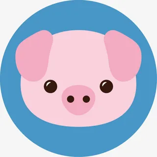 手绘可爱的动物头像免抠