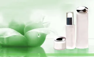 清新芦荟化妆品海报背景模板高清