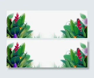 春天绿鲜花底部装饰免抠