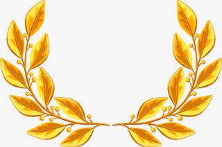 金色植物标签免抠