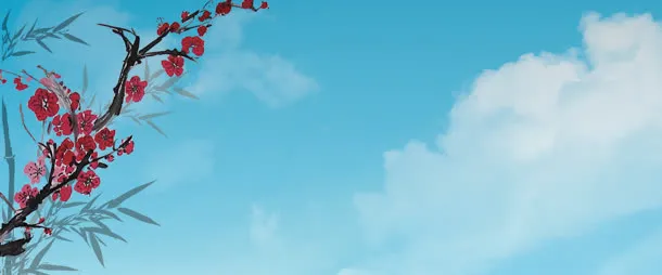 蓝色中国风免抠