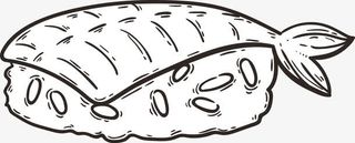 创意矢量寿司素材图免抠