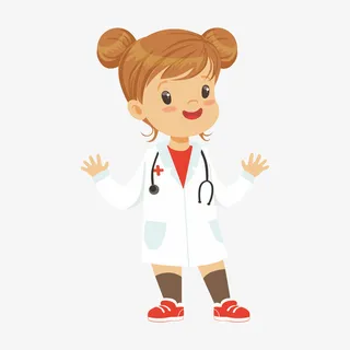 卡通手绘可爱的医生免抠
