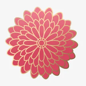 粉色渐变花朵绽放元素免抠