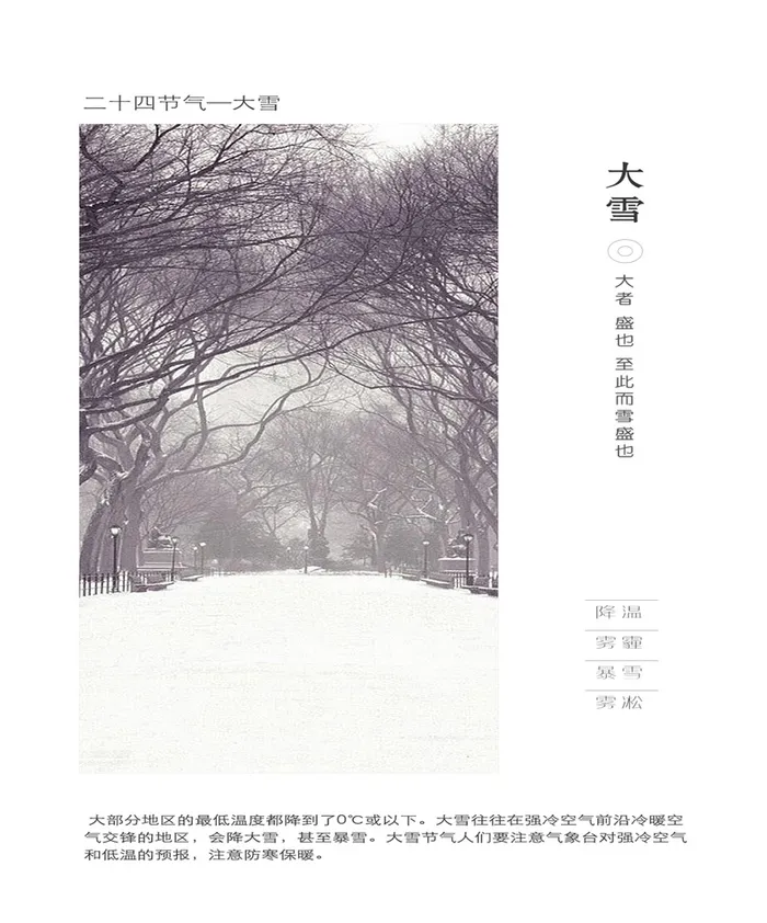 大雪二十四节气广告素材高清