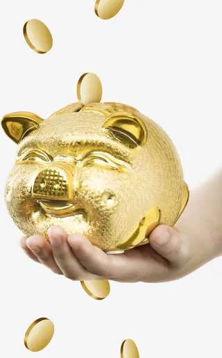 金猪存钱罐免扣无背景
