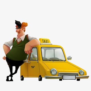 老司机卡通胖人物免抠