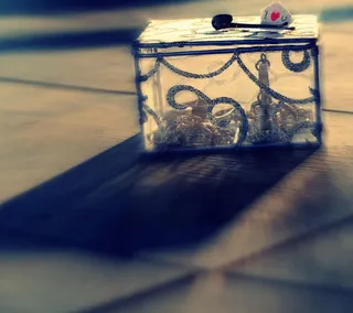 精致的小盒子尘封的爱意免抠