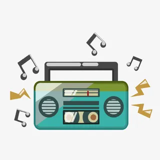 电器音乐录音机插画免抠