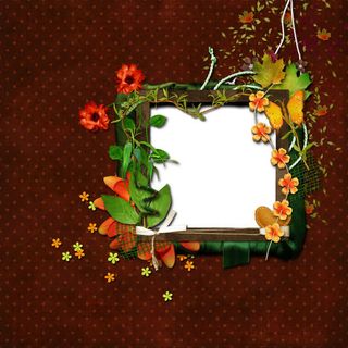 复古布纹花纹边框免抠