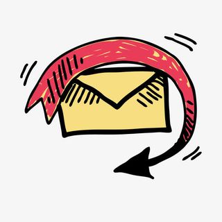 彩色邮箱箭头免抠