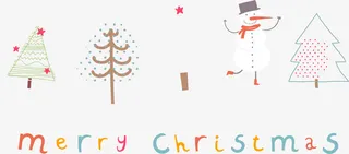 卡通可爱圣诞树装饰免抠