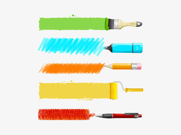 彩色油漆粉刷banner矢量素材