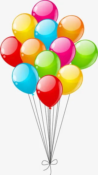 七夕情人节气球免抠