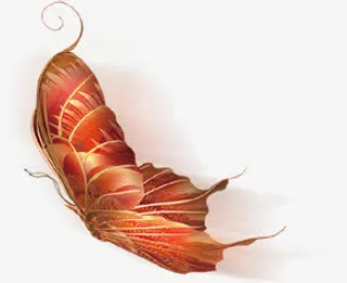 高清红色蝴蝶春天装饰免抠装饰动物元素