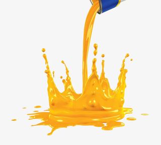 黄色油彩免抠