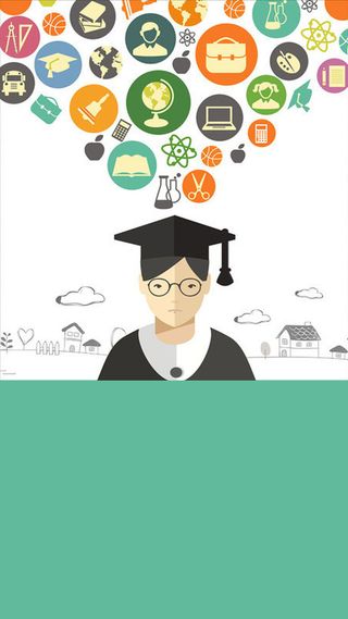 小清新毕业季面试H5背景素材高清