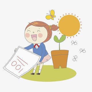 手拿100分的试卷免抠