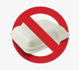 禁止使用一次性餐盒标志免抠