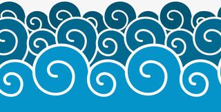 矢量中国风海洋纹理免抠