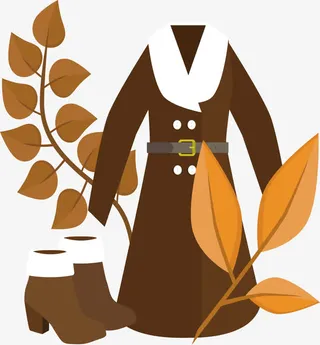 秋季大衣设计免抠