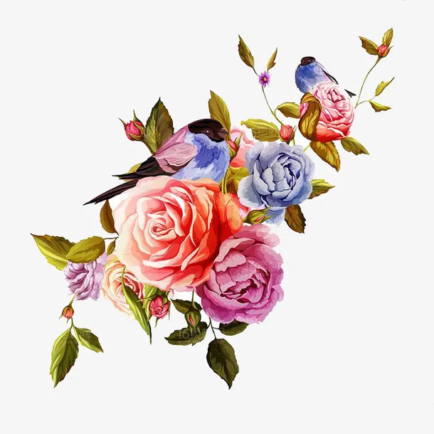 粉色鲜花免抠