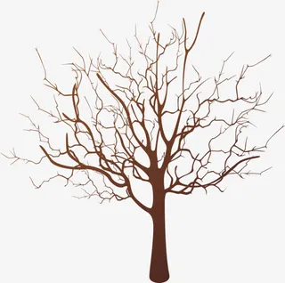 手绘大树免抠
