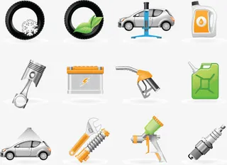 汽车维修图标矢量素材,免抠