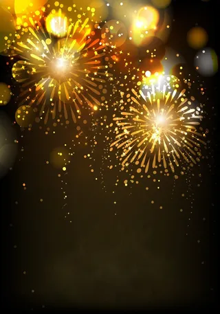 浪漫夜景烟花背景高清