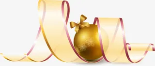 圣诞节金色圣诞球免抠