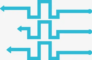 矢量PPT设计箭头折线图免抠