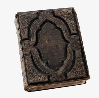 深棕色雕刻线条的旧书古代器物实免抠