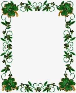 绿叶花朵边框免抠