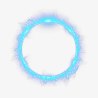 蓝色圆圈火焰免抠