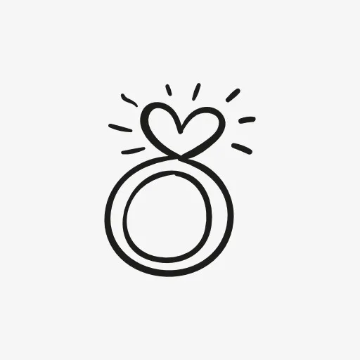 结婚戒指图标免抠