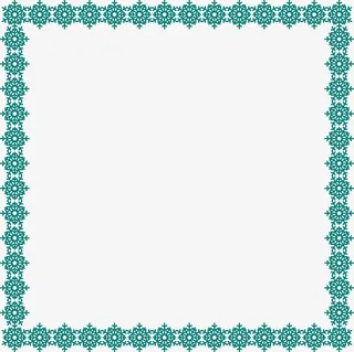 绿色冬季雪花框架免抠