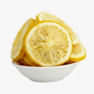 产品实物营养冻干柠檬片免抠
