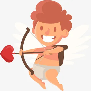 情人节射箭的丘比特免抠