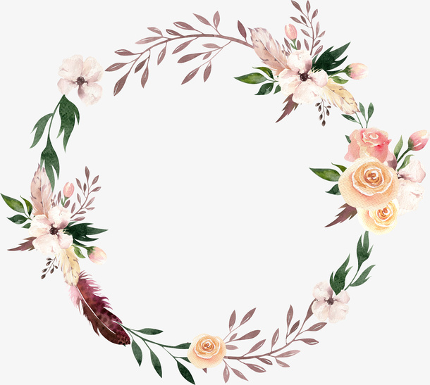花朵装饰花环素材免抠