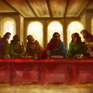 最后的晚餐油画摄影免抠