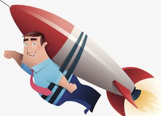 导弹发射插画卡通免抠