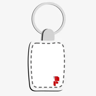 白色商务扁平钥匙扣矢量免抠